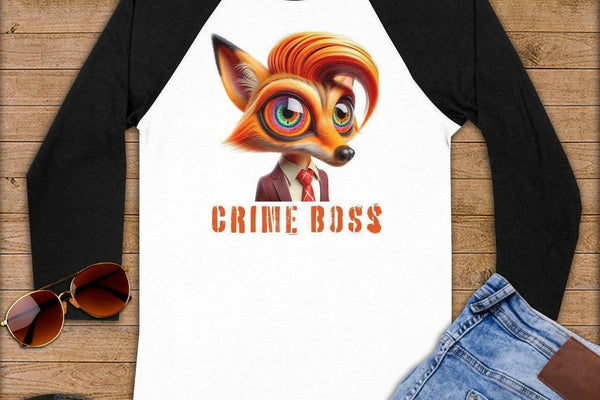 Crime Boss ~ Baseball 3/4 Sleeve Tee-Orange Liar
