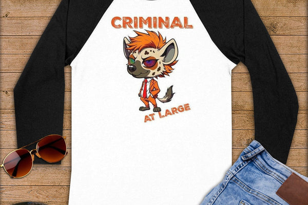 Criminal at Large ~ Baseball 3/4 Sleeve Tee-Orange Liar