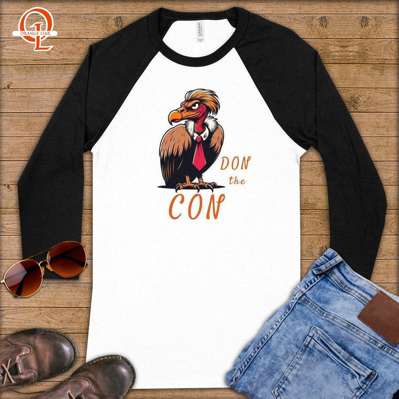 Don the Con ~ Baseball 3/4 Sleeve Tee-Orange Liar