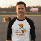 lifestyle scene ~ The Amazing Asshat ~ Baseball 3/4 Sleeve Tee