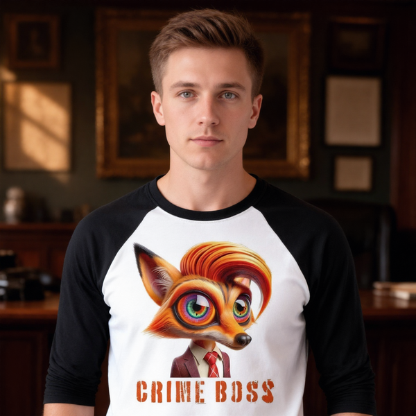 lifestyle scene ~ Crime Boss ~ Baseball 3/4 Sleeve Tee