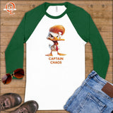 Captain Chaos ~ Baseball 3/4 Sleeve Tee-Orange Liar