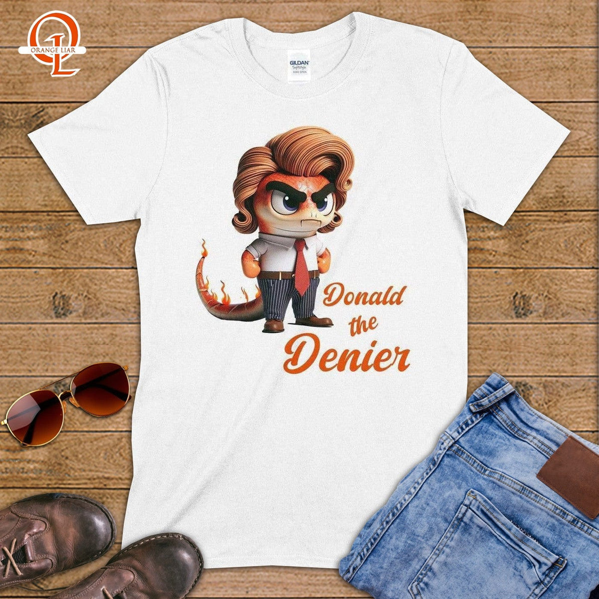 Donald the Denier ~ T-Shirt-Orange Liar