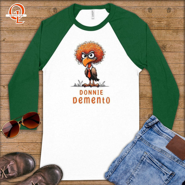 Donnie Demento ~ Baseball 3/4 Sleeve Tee-Orange Liar