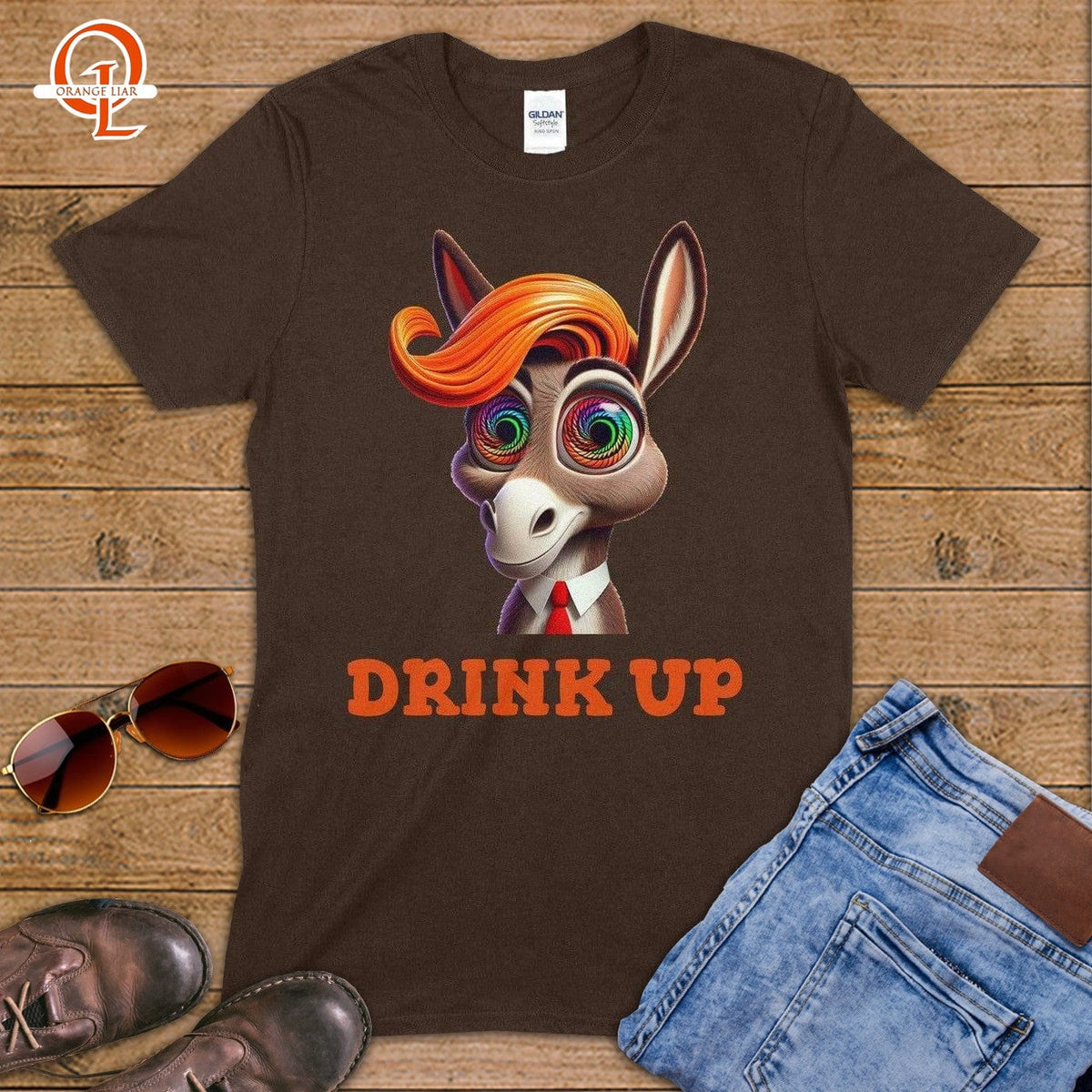 Drink Up ~ T-Shirt-Orange Liar
