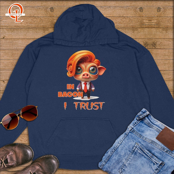 In Bacon I Trust ~ Premium Hoodie-Orange Liar