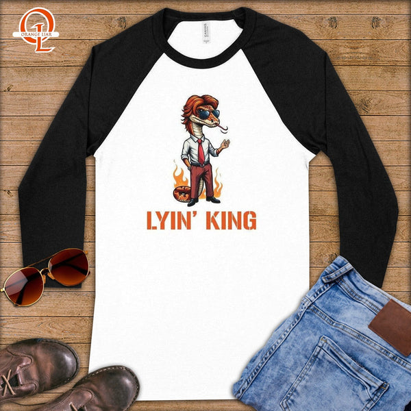 Lyin' King ~ Baseball 3/4 Sleeve Tee-Orange Liar