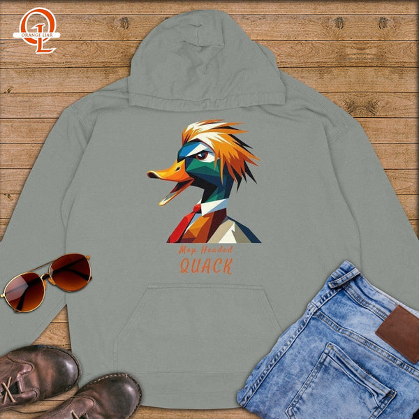 Mop Headed Quack ~ Premium Hoodie-Orange Liar