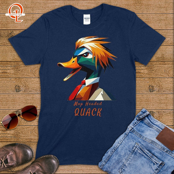 Mop Headed Quack ~ T-Shirt-Orange Liar