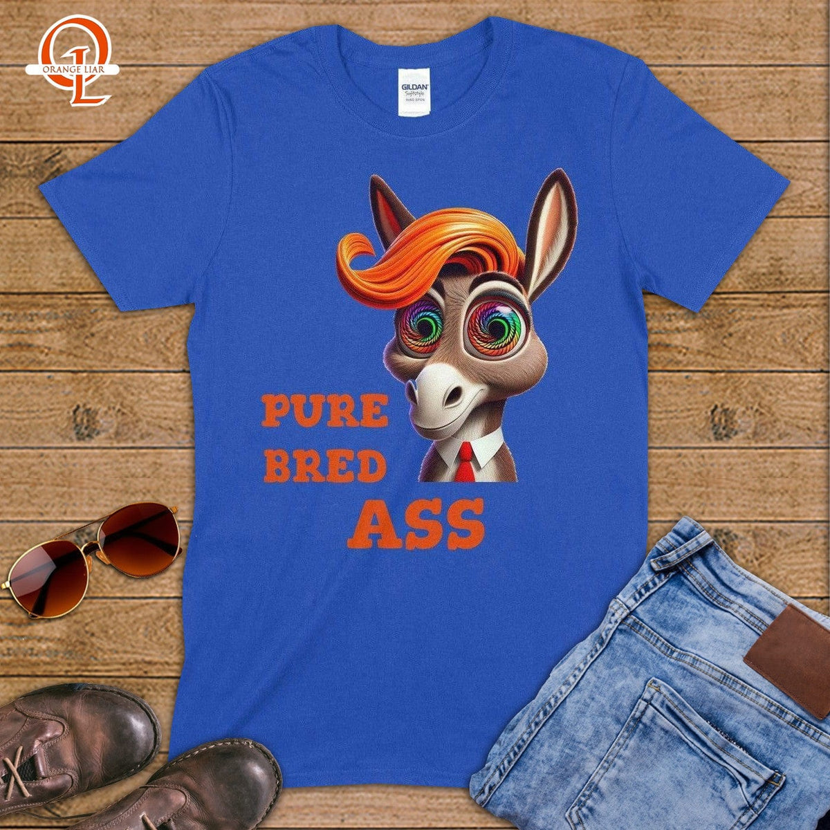 Pure Bred Ass ~ T-Shirt-Orange Liar