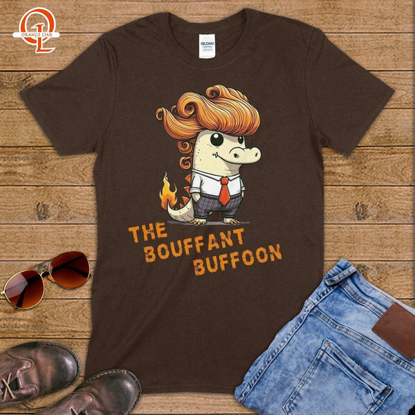 THE BOUFFANT BUFFOON ~ T-Shirt-Orange Liar