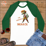 The Democracy Menace ~ Baseball 3/4 Sleeve Tee-Orange Liar