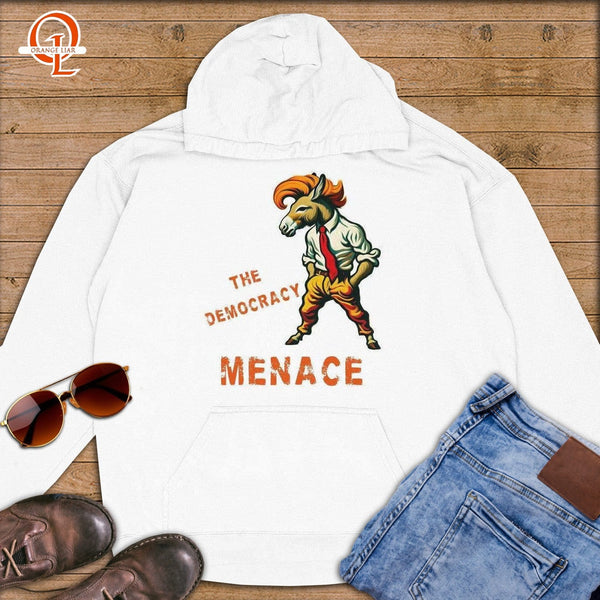 The Democracy Menace ~ Premium Hoodie-Orange Liar