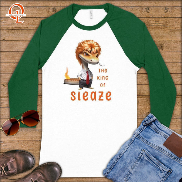 The King of Sleaze ~ Baseball 3/4 Sleeve Tee-Orange Liar