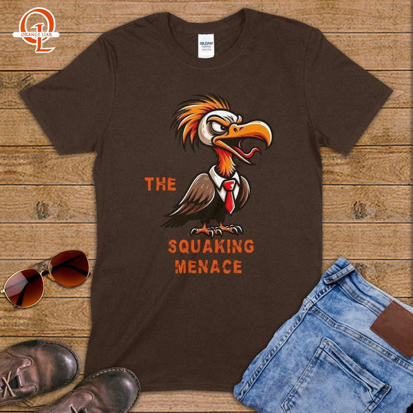 The Squaking Menace ~ T-Shirt-Orange Liar