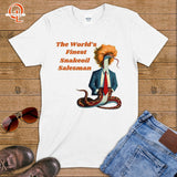 The Worlds Finest Snakeoil Salesman ~ T-Shirt-Orange Liar